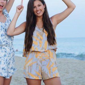 Lavender / Gold Romper